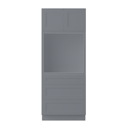Oven Kitchen Cabinet OC3384 Colonial Gray LessCare 33 in. width 84 in. height 24 in. depth - Kitchen Cabinets