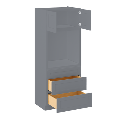 Oven Kitchen Cabinet OC3384 Colonial Gray LessCare 33 in. width 84 in. height 24 in. depth - Kitchen Cabinets