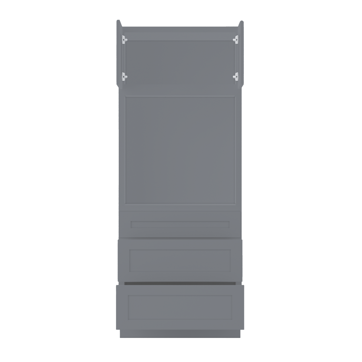 Oven Kitchen Cabinet OC3384 Colonial Gray LessCare 33 in. width 84 in. height 24 in. depth - Kitchen Cabinets