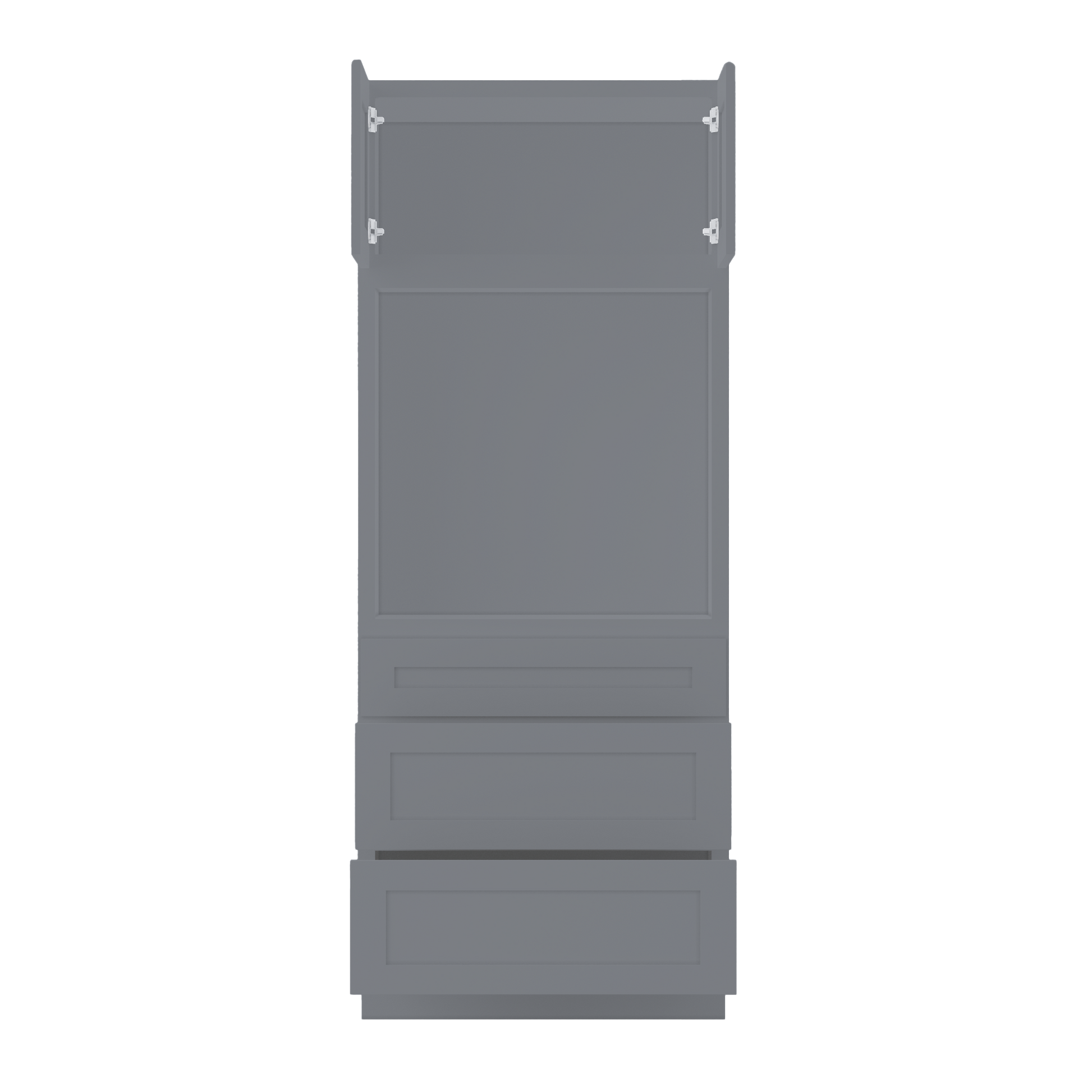 Oven Kitchen Cabinet OC3384 Colonial Gray LessCare 33 in. width 84 in. height 24 in. depth - Kitchen Cabinets