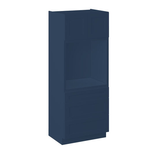 Oven Kitchen Cabinet OC3384 Danbury Blue LessCare 33 in. width 84 in. height 24 in. depth - Kitchen Cabinets