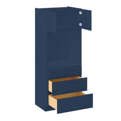 Oven Kitchen Cabinet OC3384 Danbury Blue LessCare 33 in. width 84 in. height 24 in. depth - Kitchen Cabinets