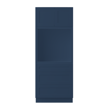 Oven Kitchen Cabinet OC3384 Danbury Blue LessCare 33 in. width 84 in. height 24 in. depth - Kitchen Cabinets