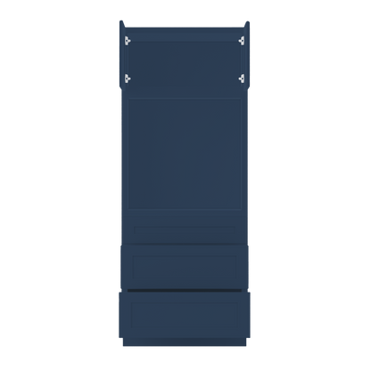 Oven Kitchen Cabinet OC3384 Danbury Blue LessCare 33 in. width 84 in. height 24 in. depth - Kitchen Cabinets