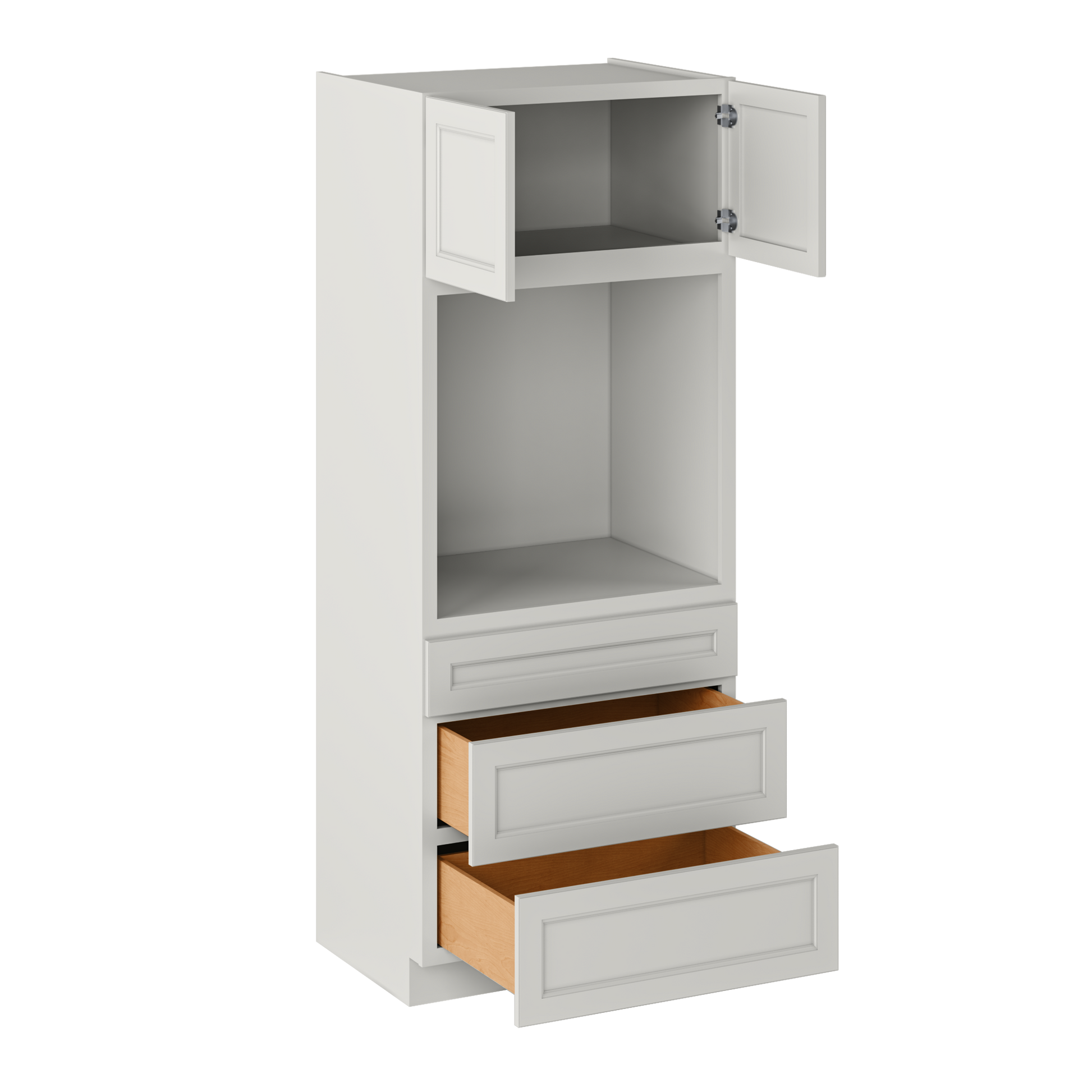 Oven Kitchen Cabinet OC3384 Milan Pearl LessCare 33 in. width 84 in. height 24 in. depth - Kitchen Cabinets