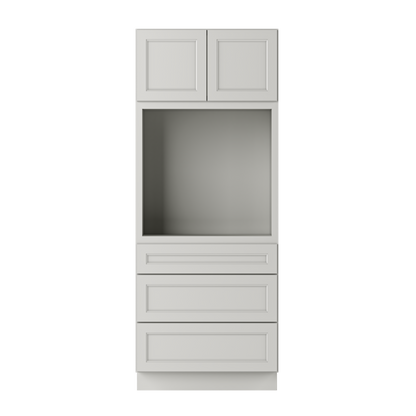 Oven Kitchen Cabinet OC3384 Milan Pearl LessCare 33 in. width 84 in. height 24 in. depth - Kitchen Cabinets