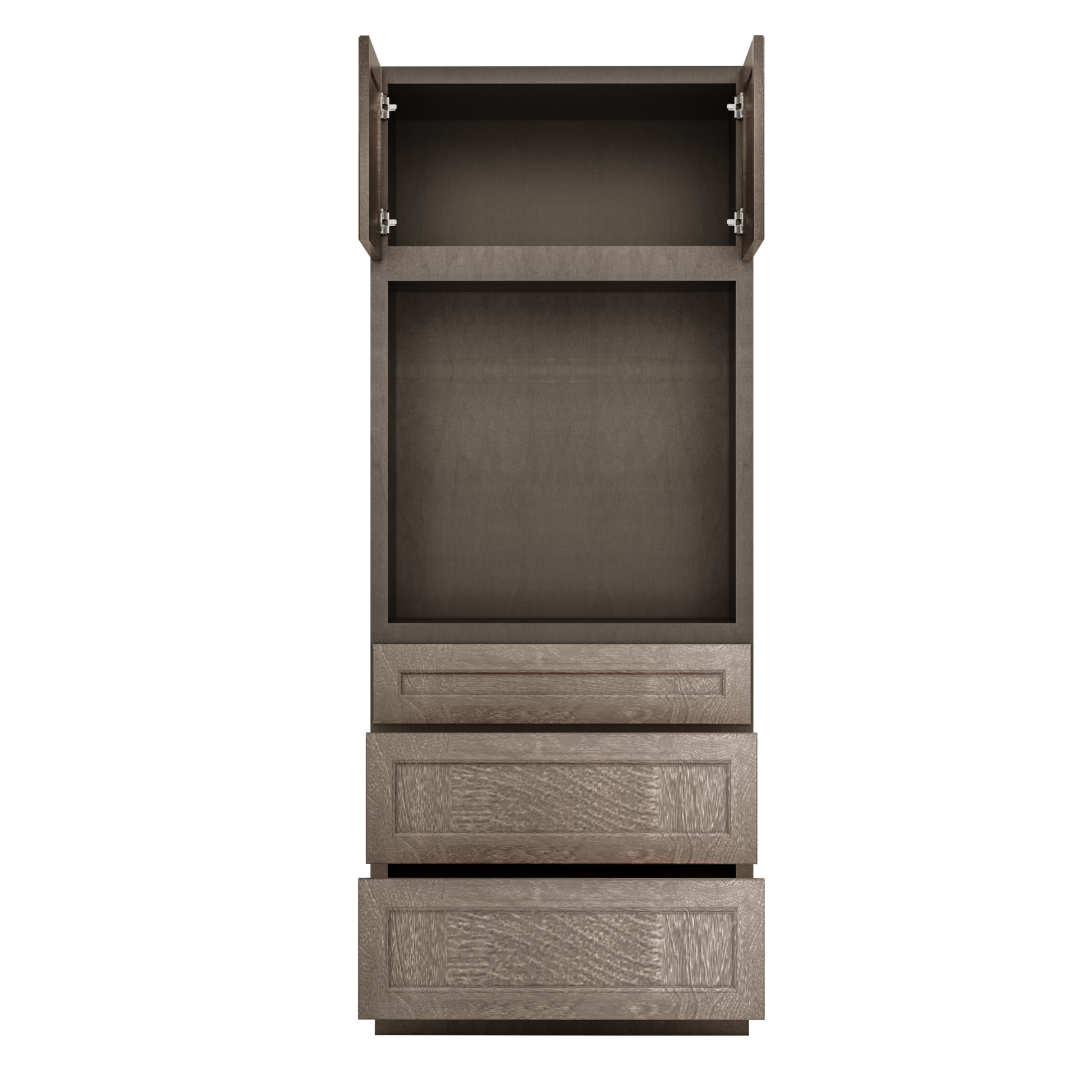 Oven Kitchen Cabinet OC3384 Milan Slate LessCare 33 in. width 84 in. height 24 in. depth - Kitchen Cabinets