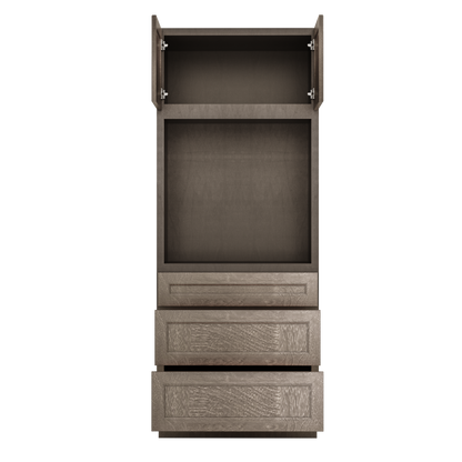 Oven Kitchen Cabinet OC3384 Milan Slate LessCare 33 in. width 84 in. height 24 in. depth - Kitchen Cabinets