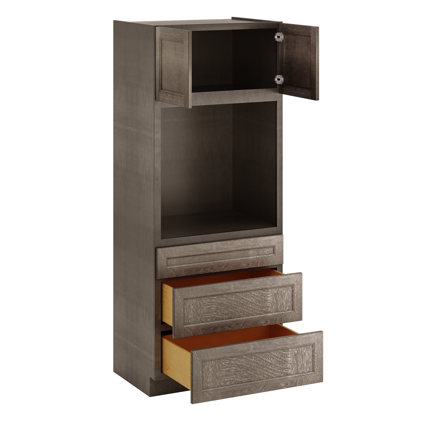 Oven Kitchen Cabinet OC3384 Milan Slate LessCare 33 in. width 84 in. height 24 in. depth - Kitchen Cabinets