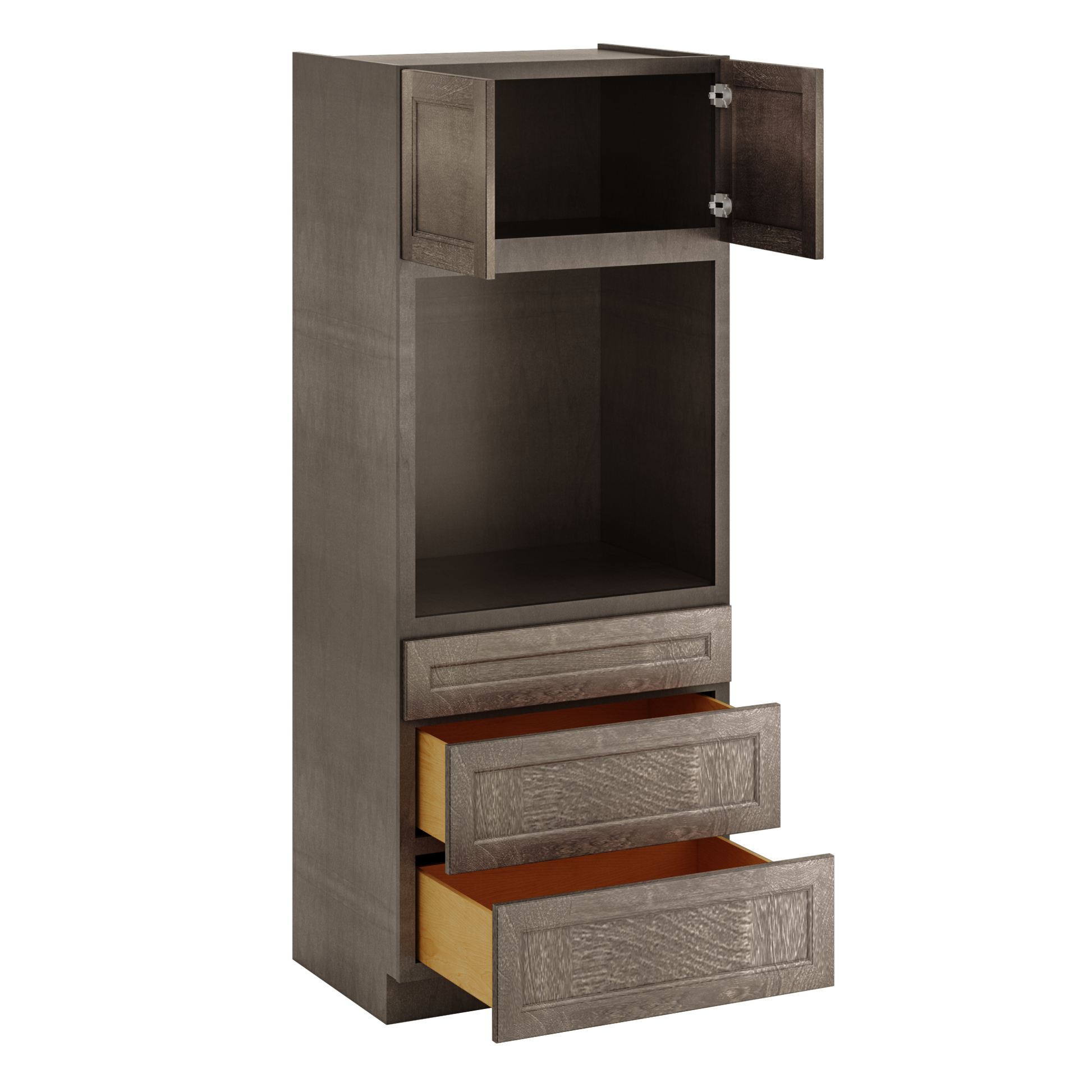Oven Kitchen Cabinet OC3384 Milan Slate LessCare 33 in. width 84 in. height 24 in. depth - Kitchen Cabinets