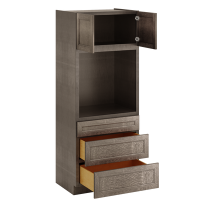 Oven Kitchen Cabinet OC3384 Milan Slate LessCare 33 in. width 84 in. height 24 in. depth - Kitchen Cabinets