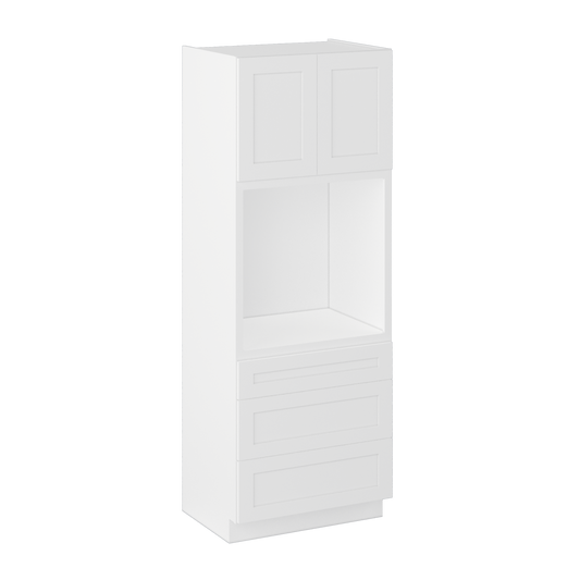Oven Kitchen Cabinet OC3390 Alpina White LessCare 33 in. width 90 in. height 24 in. depth - Kitchen Cabinets
