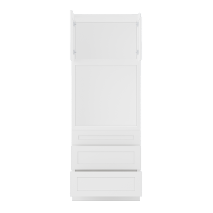 Oven Kitchen Cabinet OC3390 Alpina White LessCare 33 in. width 90 in. height 24 in. depth - Kitchen Cabinets