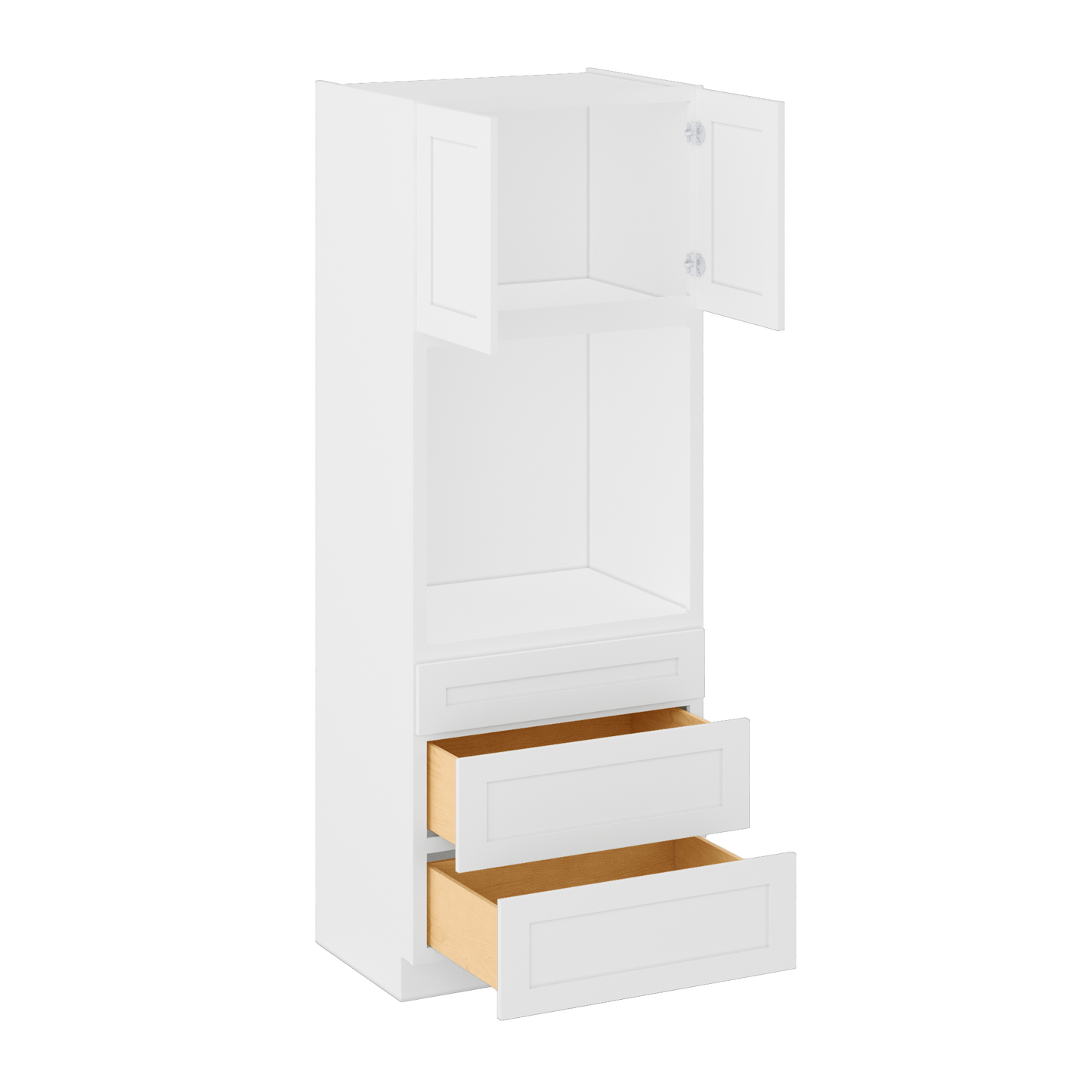 Oven Kitchen Cabinet OC3390 Alpina White LessCare 33 in. width 90 in. height 24 in. depth - Kitchen Cabinets