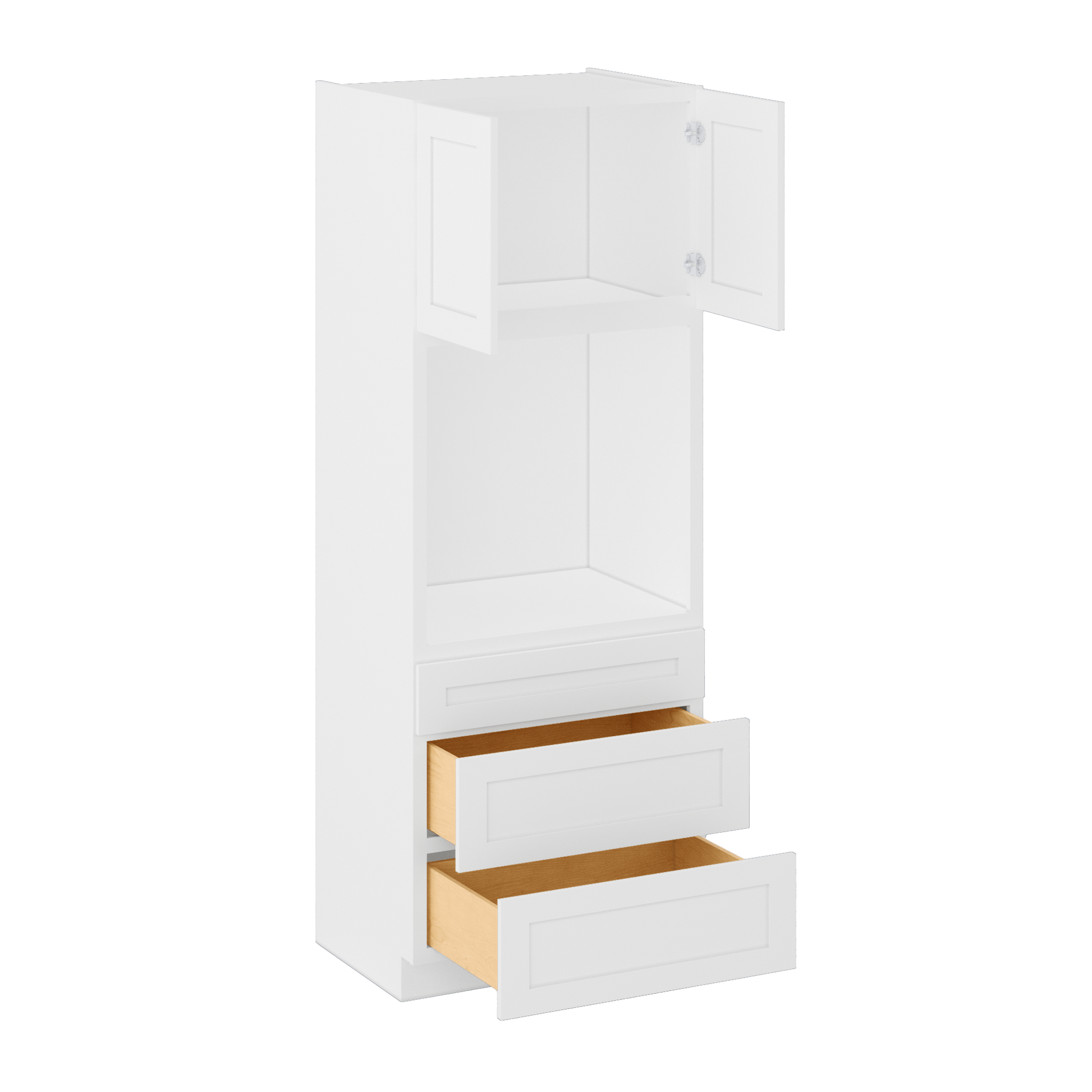 Oven Kitchen Cabinet OC3390 Alpina White LessCare 33 in. width 90 in. height 24 in. depth - Kitchen Cabinets