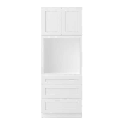 Oven Kitchen Cabinet OC3390 Alpina White LessCare 33 in. width 90 in. height 24 in. depth - Kitchen Cabinets