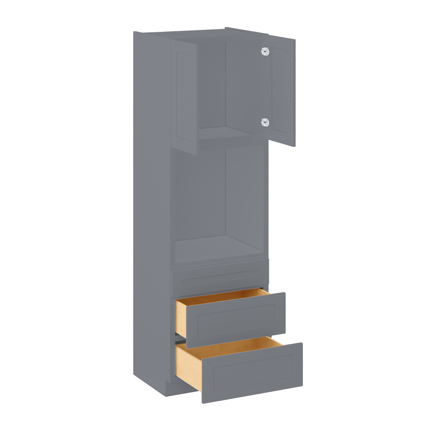 Oven Kitchen Cabinet OC3390 Colonial Gray LessCare 33 in. width 90 in. height 24 in. depth - Kitchen Cabinets