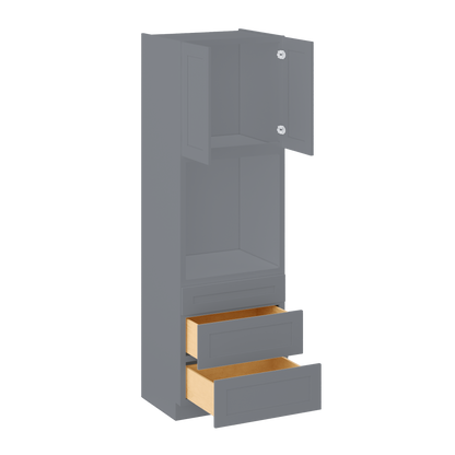 Oven Kitchen Cabinet OC3390 Colonial Gray LessCare 33 in. width 90 in. height 24 in. depth - Kitchen Cabinets