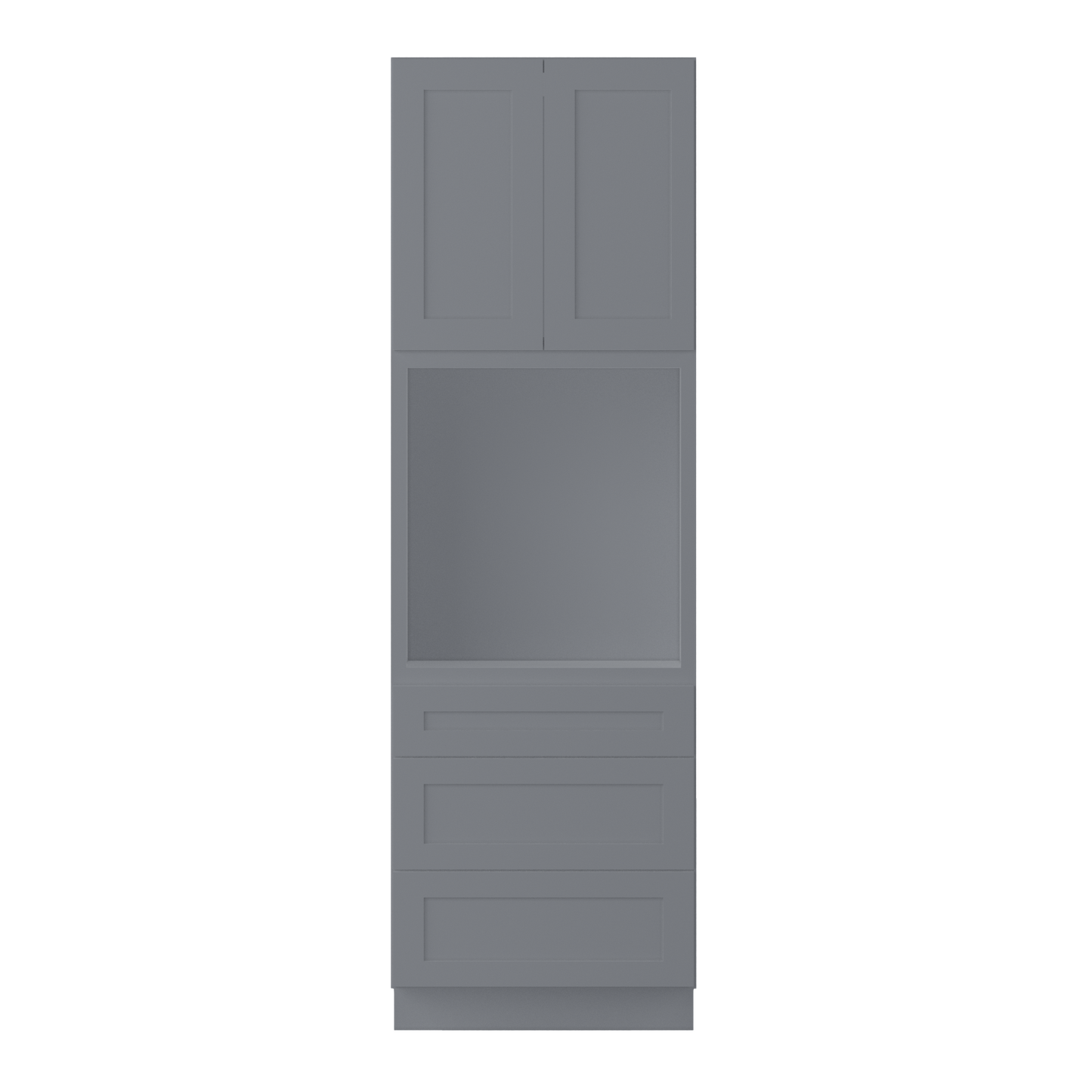 Oven Kitchen Cabinet OC3390 Colonial Gray LessCare 33 in. width 90 in. height 24 in. depth - Kitchen Cabinets