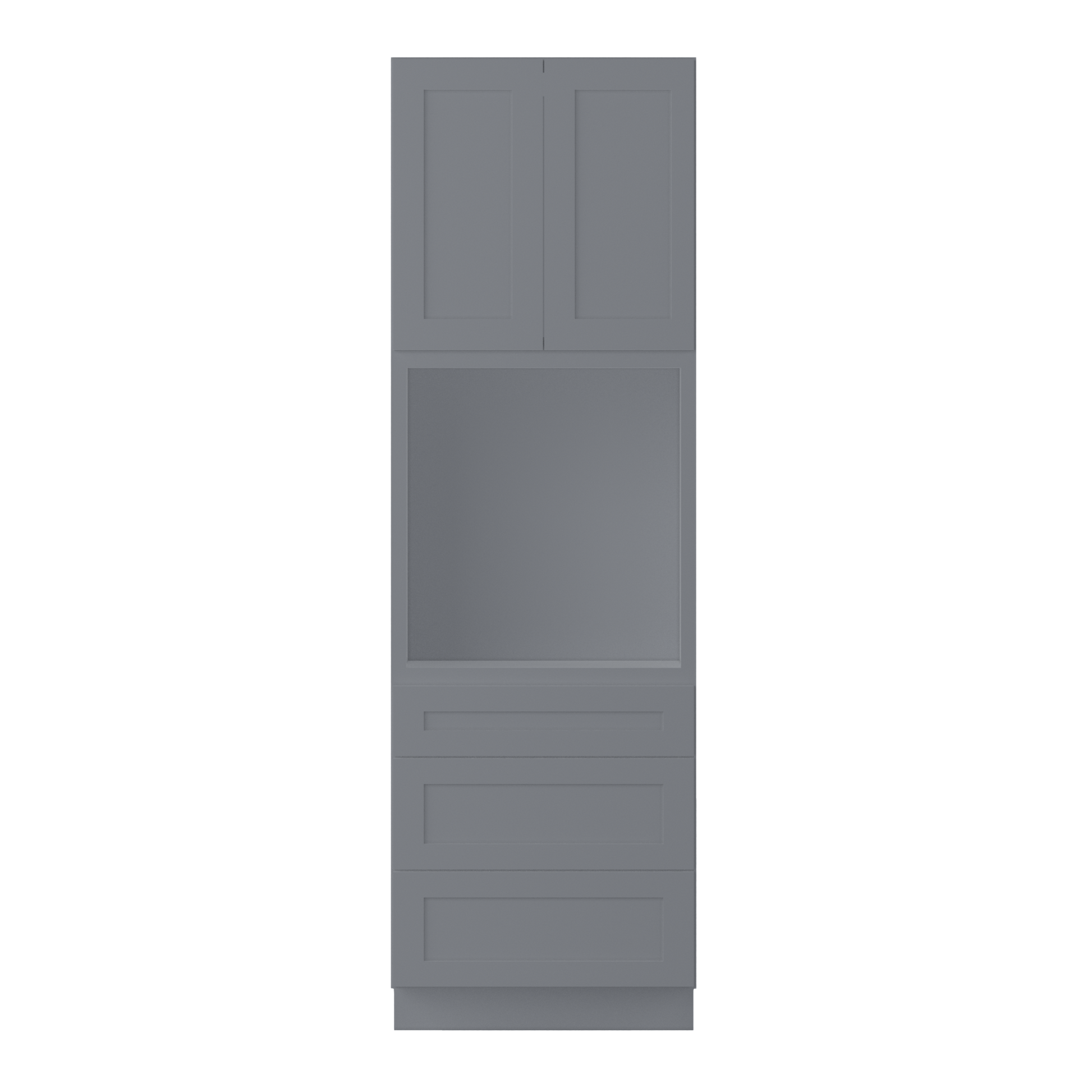 Oven Kitchen Cabinet OC3390 Colonial Gray LessCare 33 in. width 90 in. height 24 in. depth - Kitchen Cabinets