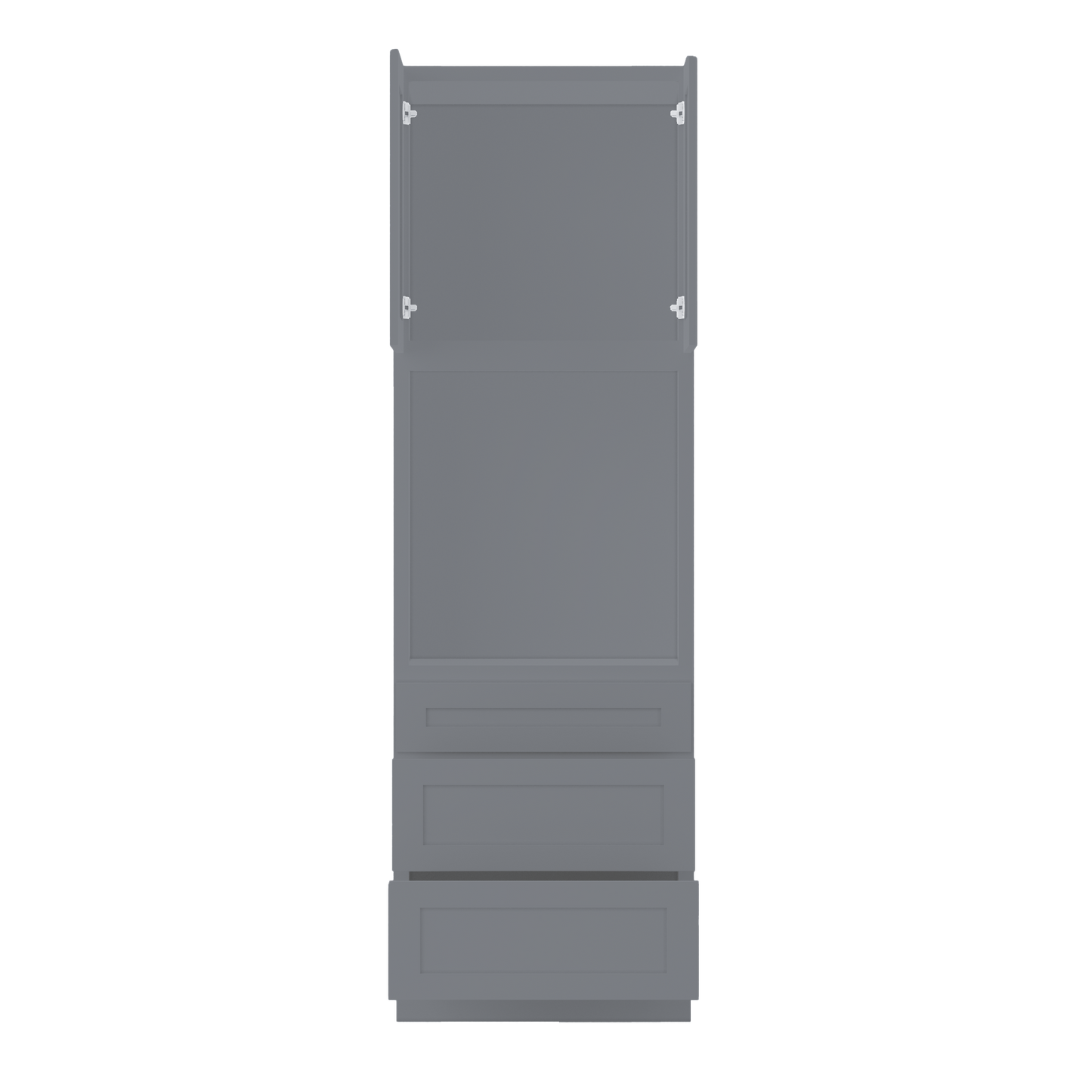 Oven Kitchen Cabinet OC3390 Colonial Gray LessCare 33 in. width 90 in. height 24 in. depth - Kitchen Cabinets