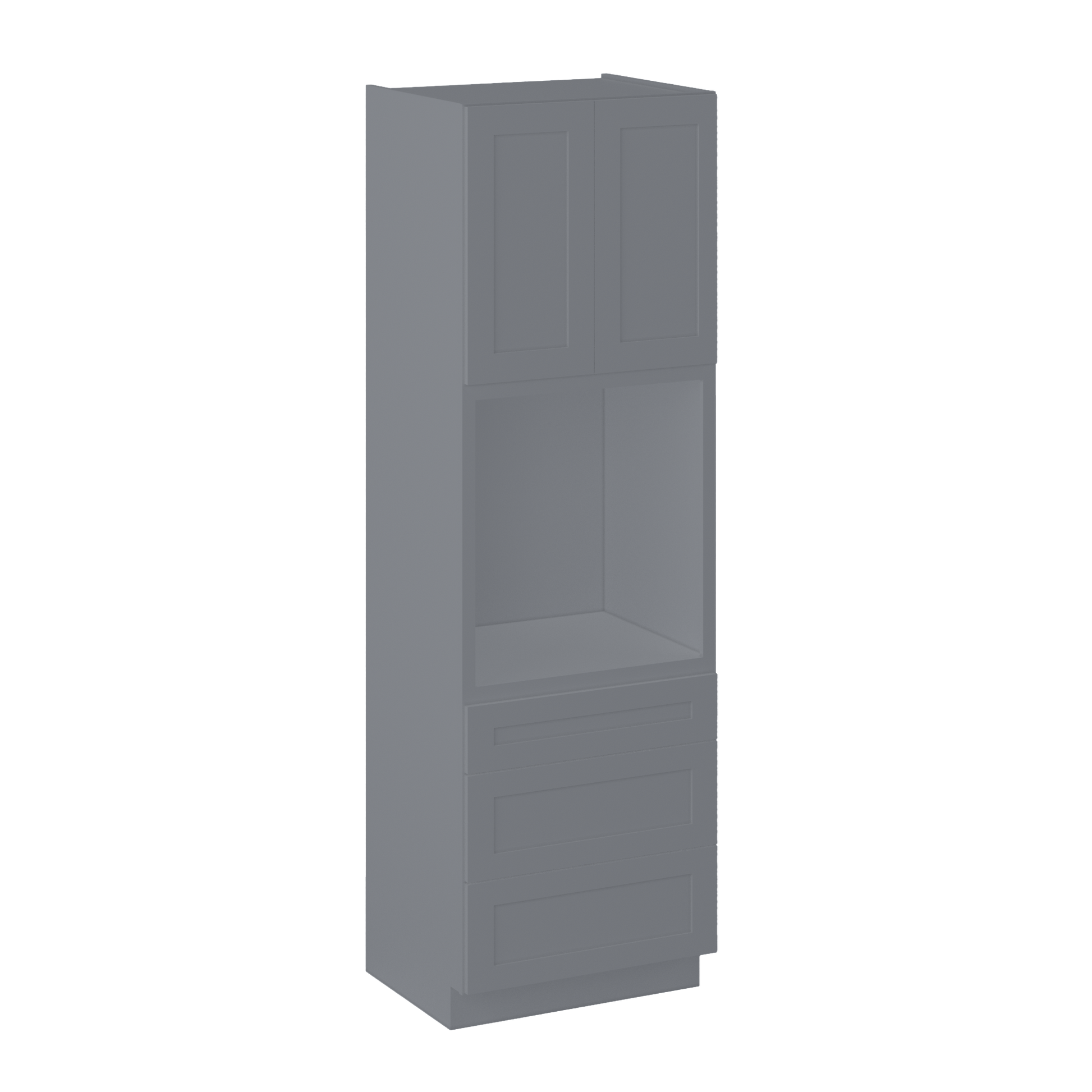 Oven Kitchen Cabinet OC3390 Colonial Gray LessCare 33 in. width 90 in. height 24 in. depth - Kitchen Cabinets