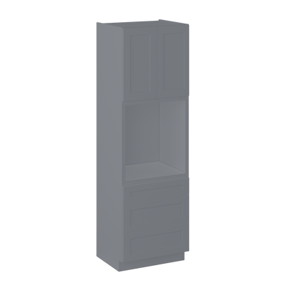 Oven Kitchen Cabinet OC3390 Colonial Gray LessCare 33 in. width 90 in. height 24 in. depth - Kitchen Cabinets