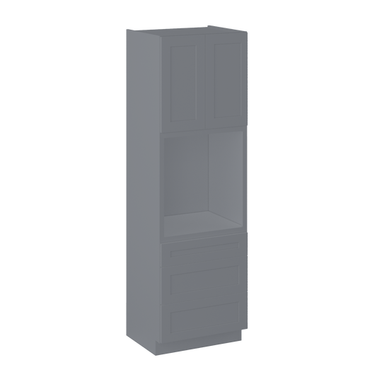 Oven Kitchen Cabinet OC3390 Colonial Gray LessCare 33 in. width 90 in. height 24 in. depth - Kitchen Cabinets