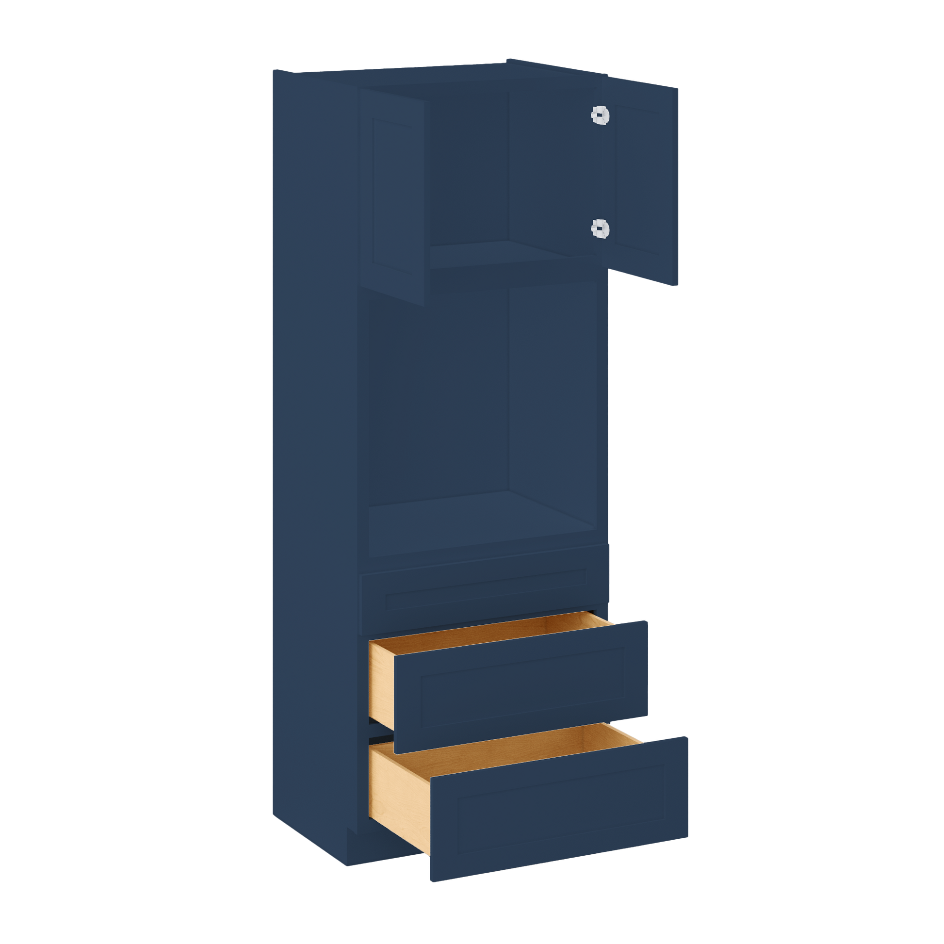 Oven Kitchen Cabinet OC3390 Danbury Blue LessCare 33 in. width 90 in. height 24 in. depth - Kitchen Cabinets