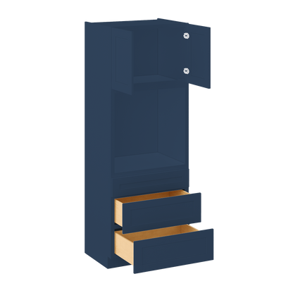 Oven Kitchen Cabinet OC3390 Danbury Blue LessCare 33 in. width 90 in. height 24 in. depth - Kitchen Cabinets