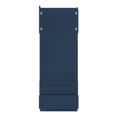 Oven Kitchen Cabinet OC3390 Danbury Blue LessCare 33 in. width 90 in. height 24 in. depth - Kitchen Cabinets