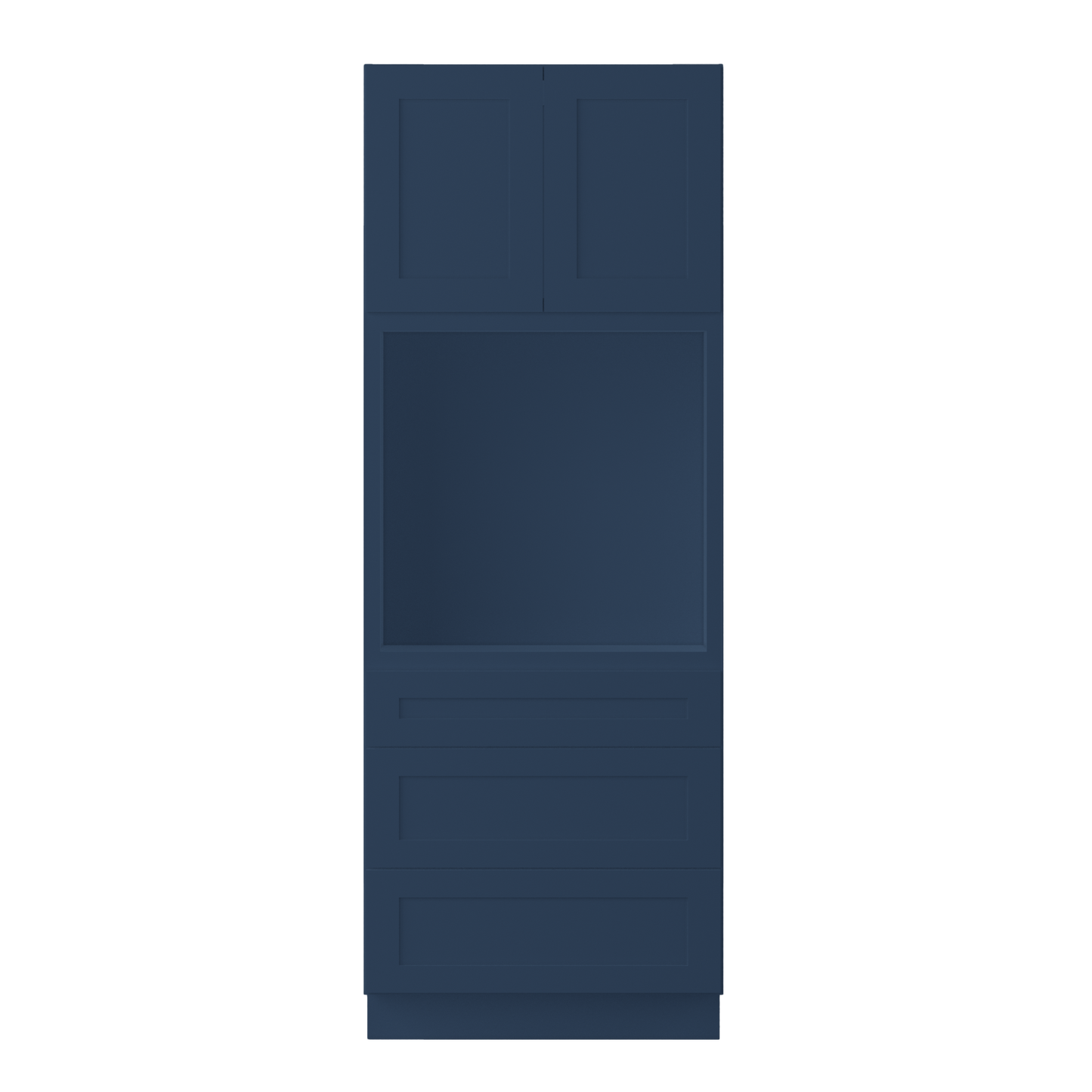 Oven Kitchen Cabinet OC3390 Danbury Blue LessCare 33 in. width 90 in. height 24 in. depth - Kitchen Cabinets