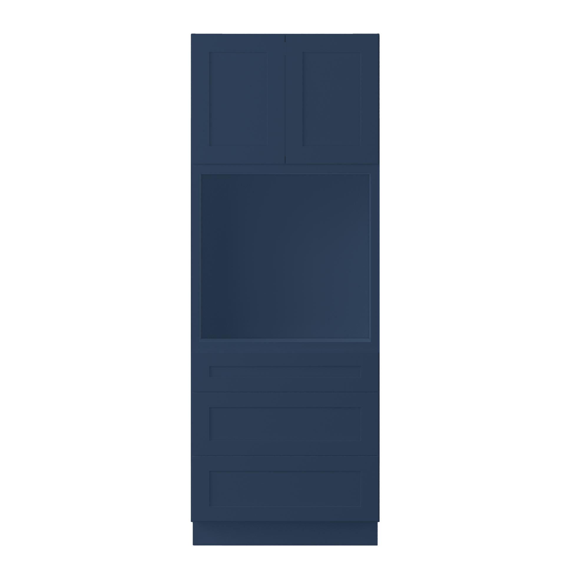 Oven Kitchen Cabinet OC3390 Danbury Blue LessCare 33 in. width 90 in. height 24 in. depth - Kitchen Cabinets