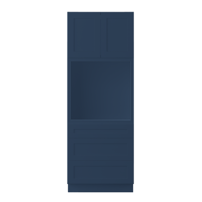 Oven Kitchen Cabinet OC3390 Danbury Blue LessCare 33 in. width 90 in. height 24 in. depth - Kitchen Cabinets
