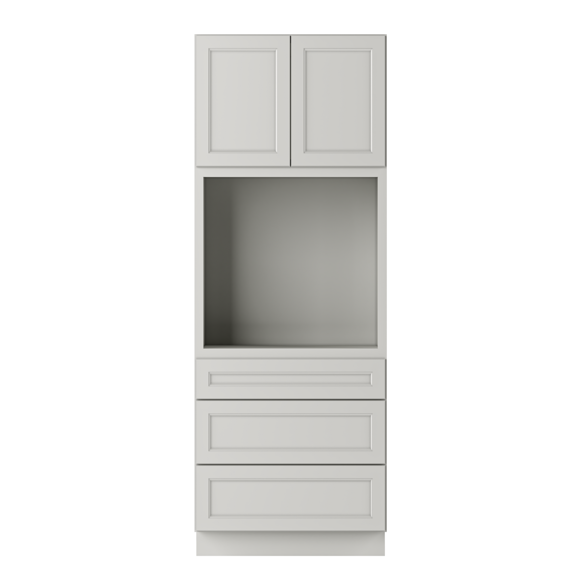 Oven Kitchen Cabinet OC3390 Milan Pearl LessCare 33 in. width 90 in. height 24 in. depth - Kitchen Cabinets