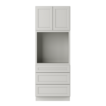 Oven Kitchen Cabinet OC3390 Milan Pearl LessCare 33 in. width 90 in. height 24 in. depth - Kitchen Cabinets
