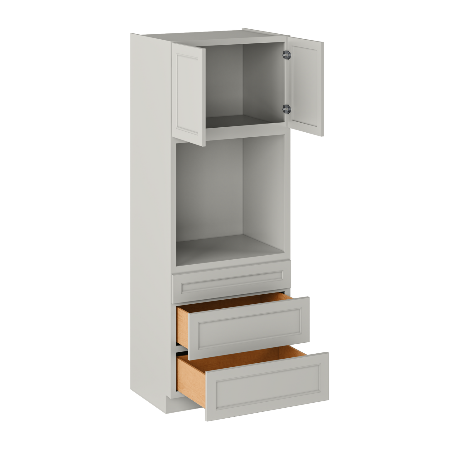 Oven Kitchen Cabinet OC3390 Milan Pearl LessCare 33 in. width 90 in. height 24 in. depth - Kitchen Cabinets