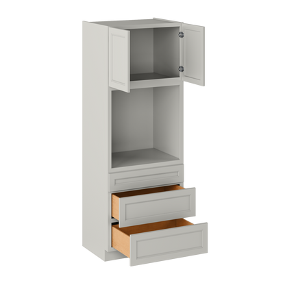 Oven Kitchen Cabinet OC3390 Milan Pearl LessCare 33 in. width 90 in. height 24 in. depth - Kitchen Cabinets