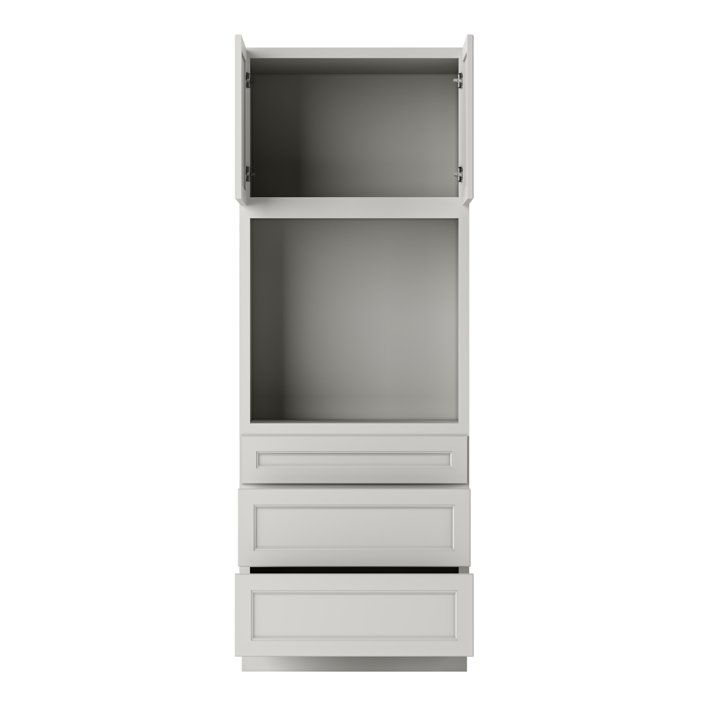 Oven Kitchen Cabinet OC3390 Milan Pearl LessCare 33 in. width 90 in. height 24 in. depth - Kitchen Cabinets