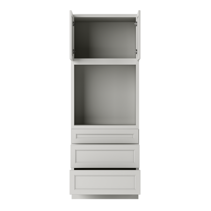 Oven Kitchen Cabinet OC3390 Milan Pearl LessCare 33 in. width 90 in. height 24 in. depth - Kitchen Cabinets