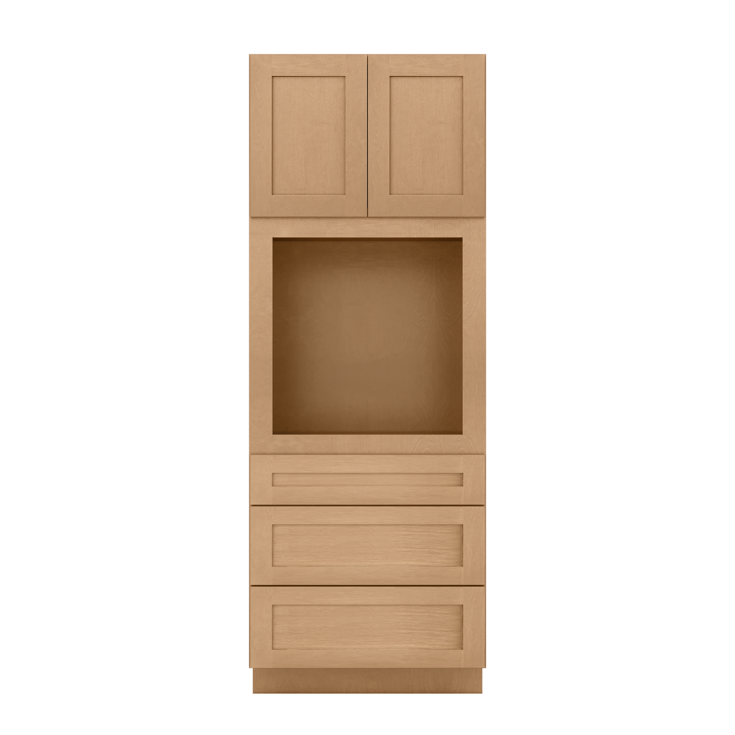 Oven Kitchen Cabinet OC3390 Milan Toffee LessCare 33 in. width 90 in. height 24 in. depth - Kitchen Cabinets