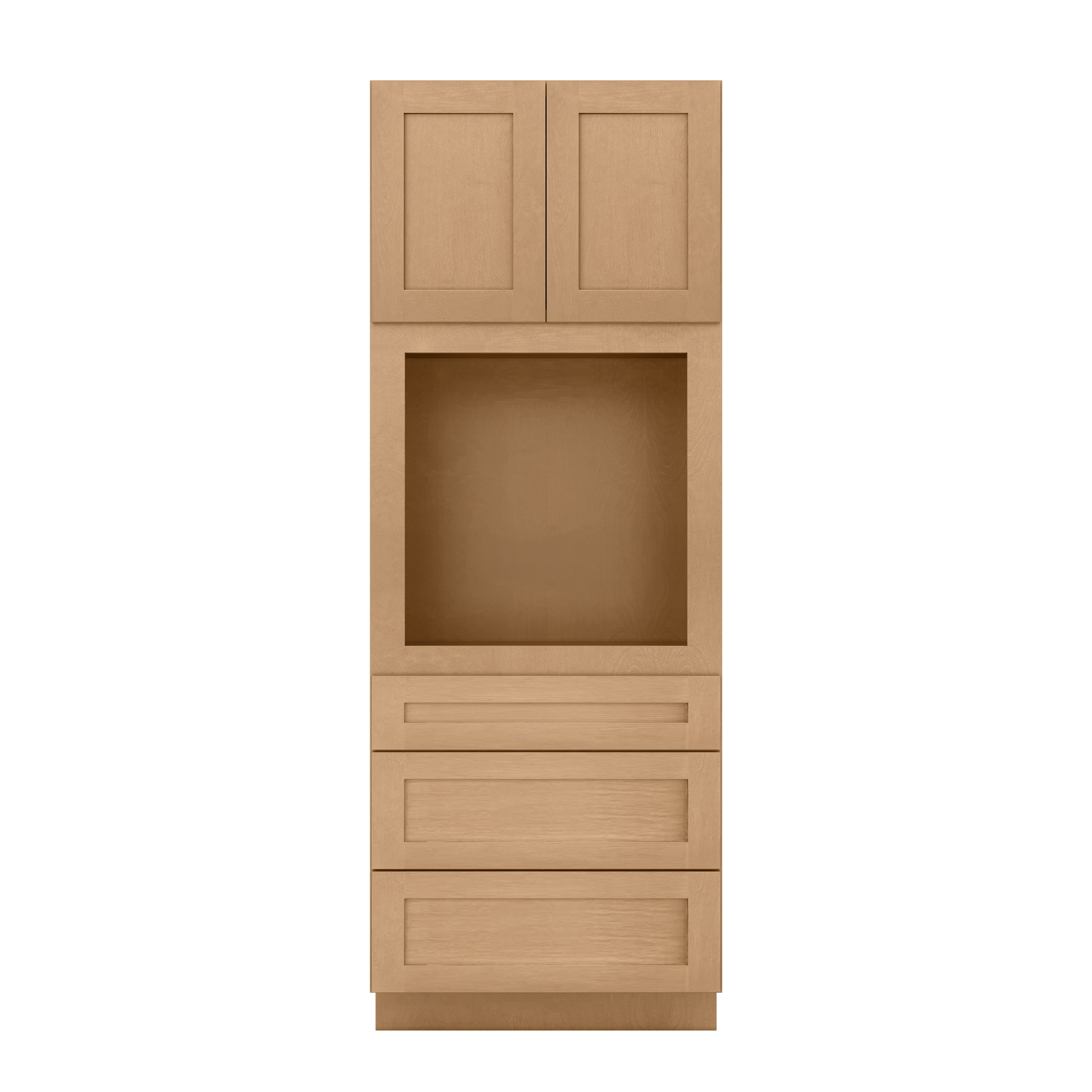 Oven Kitchen Cabinet OC3390 Milan Toffee LessCare 33 in. width 90 in. height 24 in. depth - Kitchen Cabinets