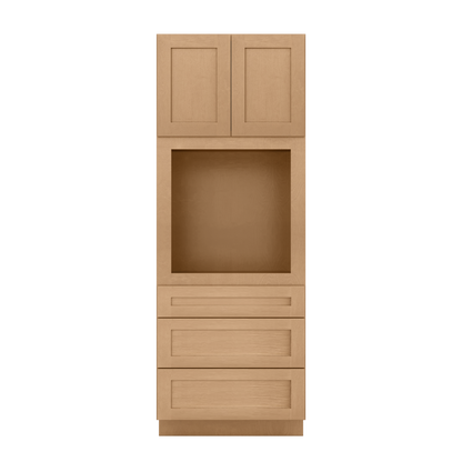 Oven Kitchen Cabinet OC3390 Milan Toffee LessCare 33 in. width 90 in. height 24 in. depth - Kitchen Cabinets