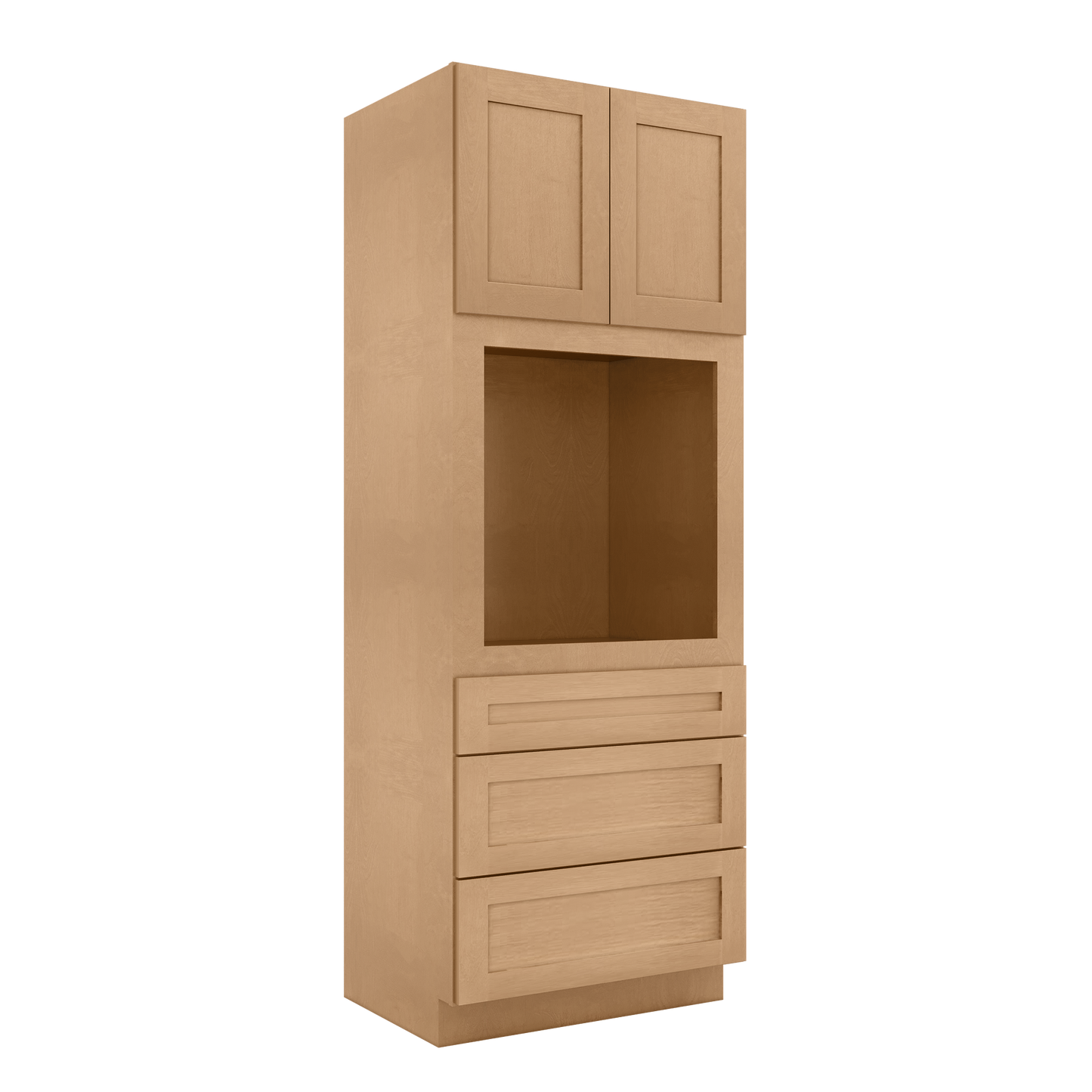 Oven Kitchen Cabinet OC3390 Milan Toffee LessCare 33 in. width 90 in. height 24 in. depth - Kitchen Cabinets