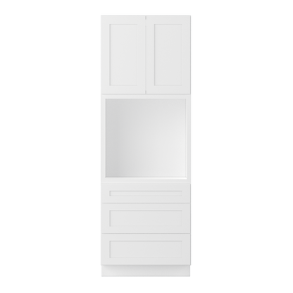 Oven Kitchen Cabinet OC3396 Alpina White LessCare 33 in. width 96 in. height 24 in. depth - Kitchen Cabinets