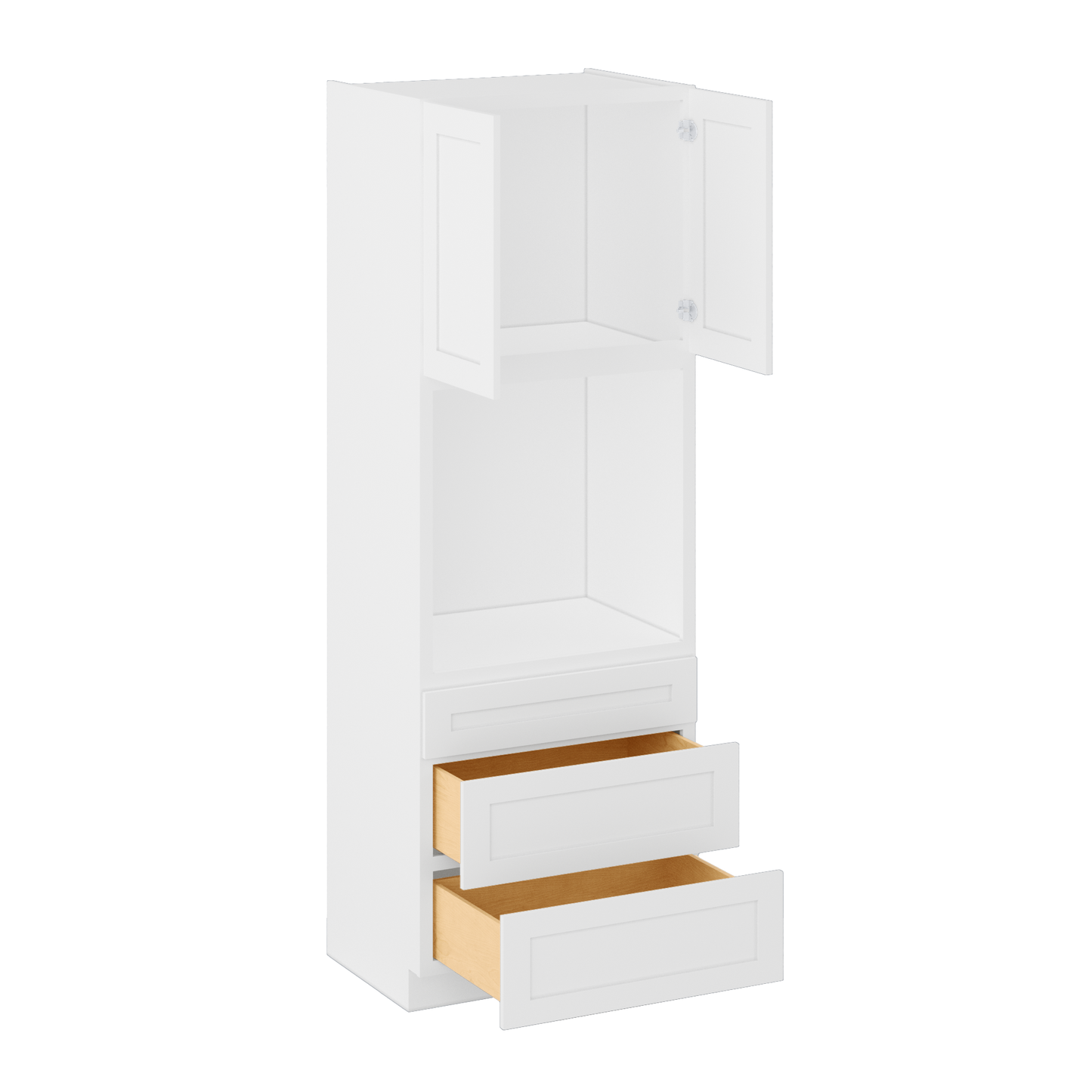 Oven Kitchen Cabinet OC3396 Alpina White LessCare 33 in. width 96 in. height 24 in. depth - Kitchen Cabinets