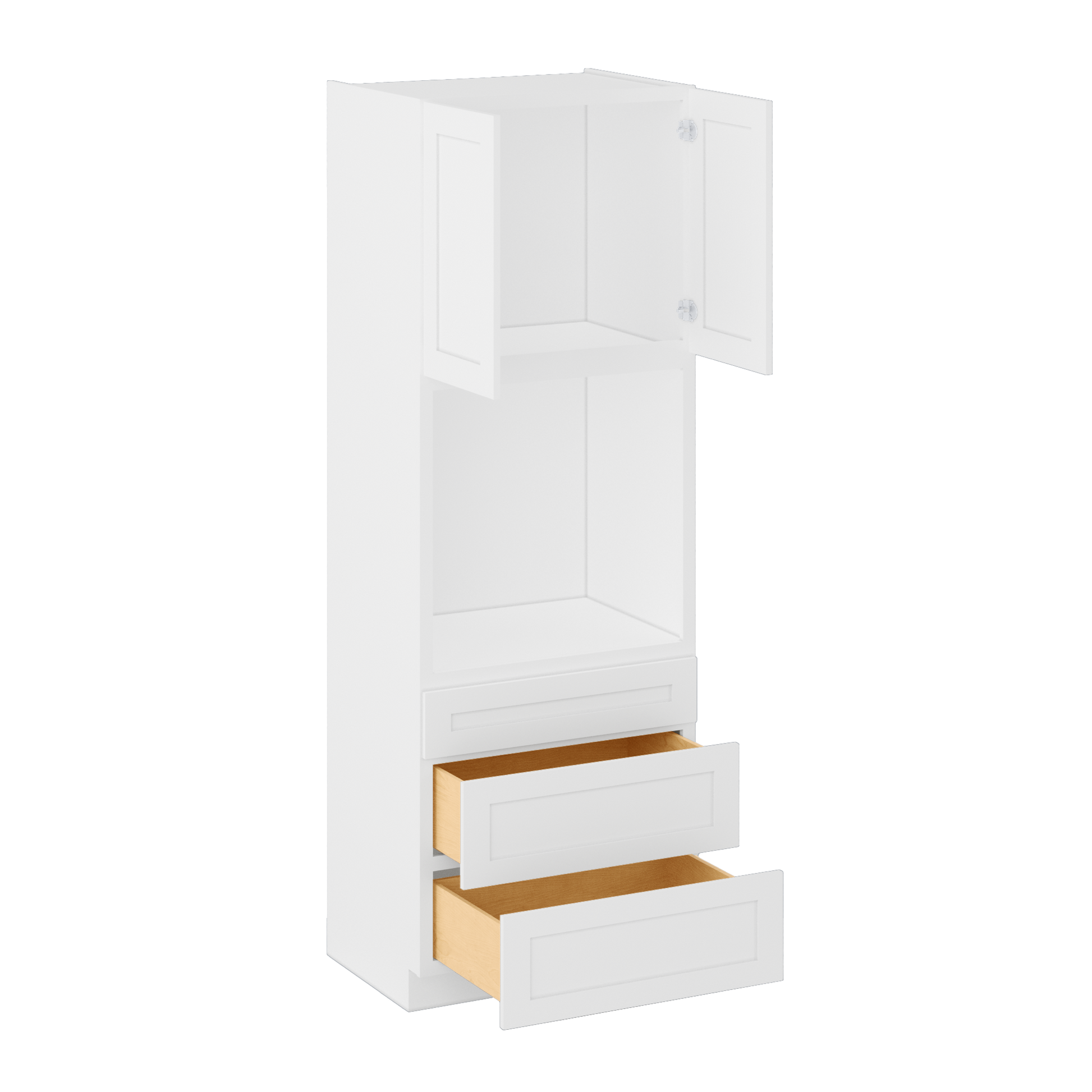 Oven Kitchen Cabinet OC3396 Alpina White LessCare 33 in. width 96 in. height 24 in. depth - Kitchen Cabinets