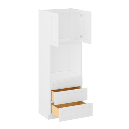Oven Kitchen Cabinet OC3396 Alpina White LessCare 33 in. width 96 in. height 24 in. depth - Kitchen Cabinets