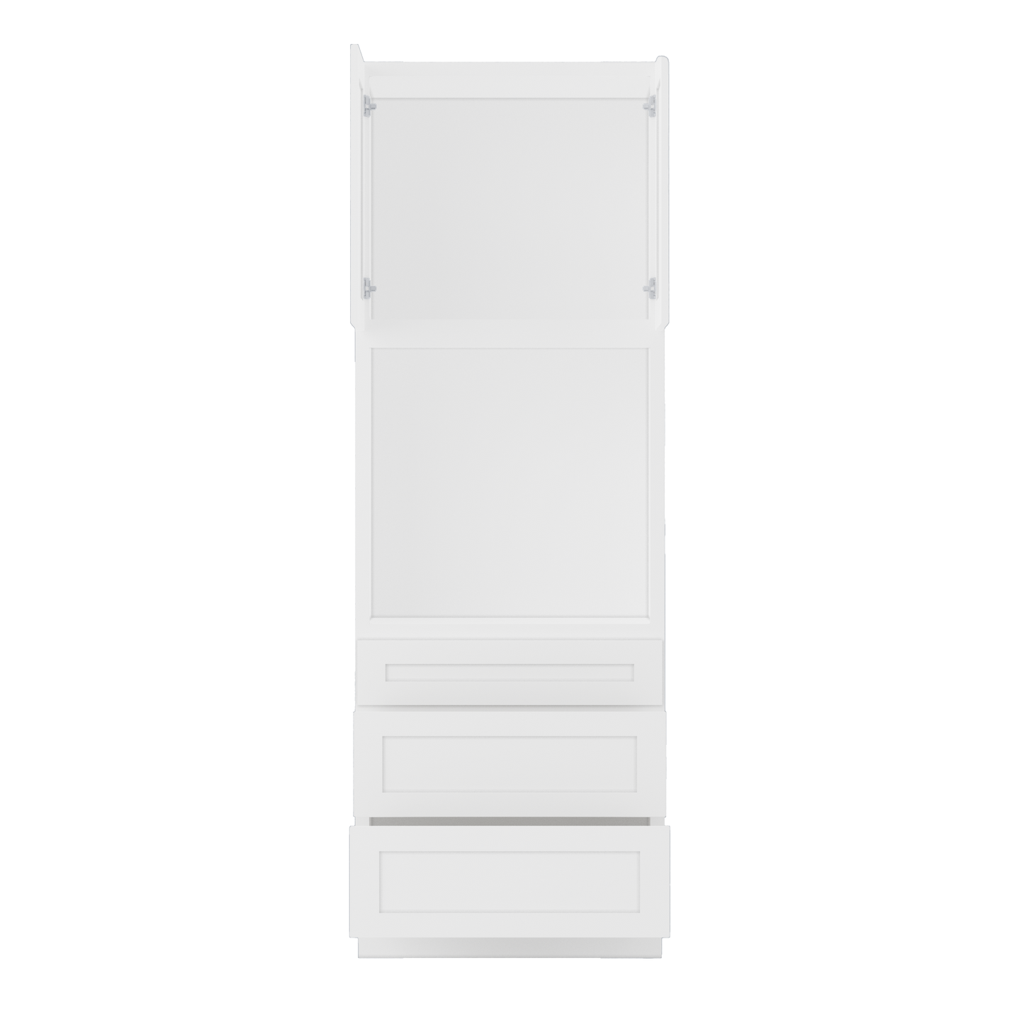 Oven Kitchen Cabinet OC3396 Alpina White LessCare 33 in. width 96 in. height 24 in. depth - Kitchen Cabinets