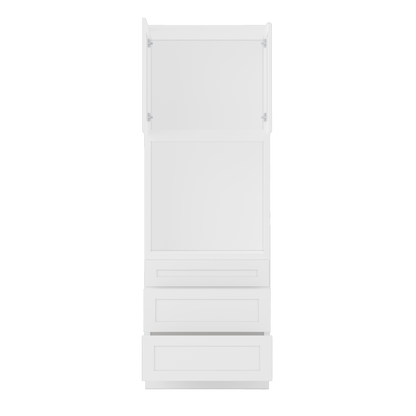 Oven Kitchen Cabinet OC3396 Alpina White LessCare 33 in. width 96 in. height 24 in. depth - Kitchen Cabinets